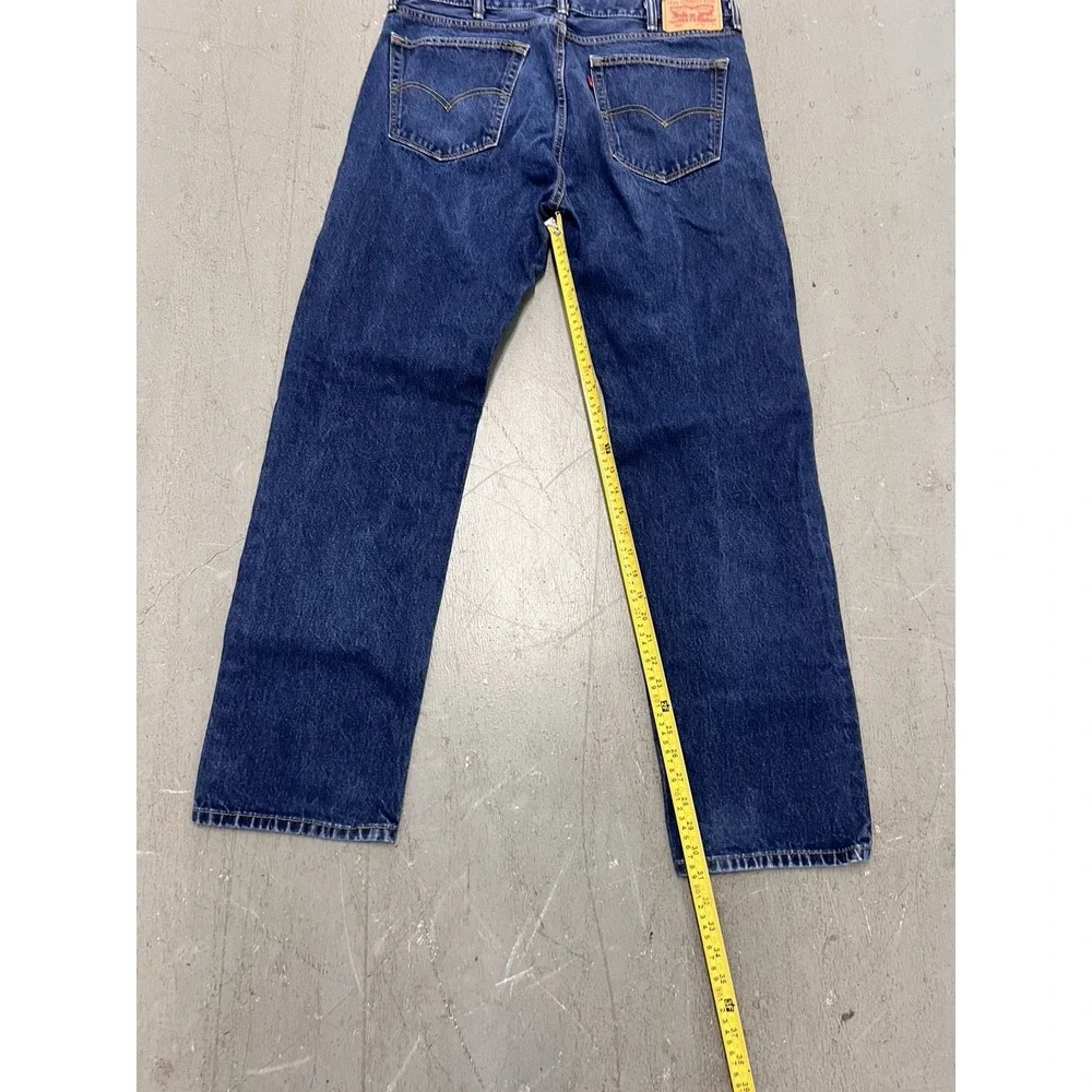 Levi's 505 Men's‎ Jeans Size 38 x 34 Blue Straight Leg Denim Classic Five Pocket